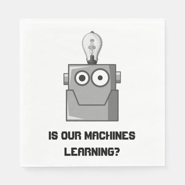 Machine Learning Technology Humour Napkin (Front)