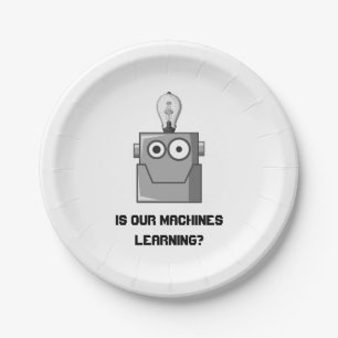 Machine Learning Technology Humour Paper Plate