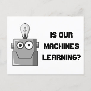 Machine Learning Technology Humour Postcard