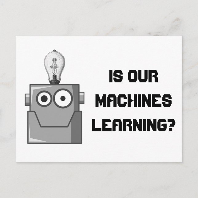 Machine Learning Technology Humour Postcard (Front)