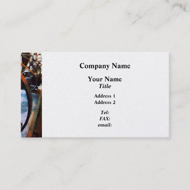 Machine Shop  - Platinum Finish Business Card (Front)