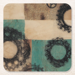 Machinery II Square Paper Coaster