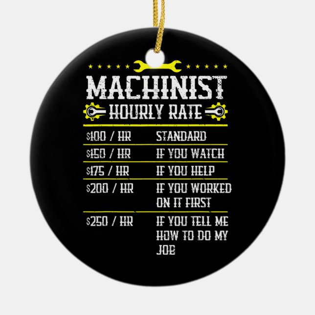 Machining CNC Machinist Hourly Rate  Ceramic Tree Decoration (Front)