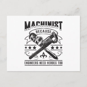 Machinist CNC Machinist Machine Job Funny Gift Postcard