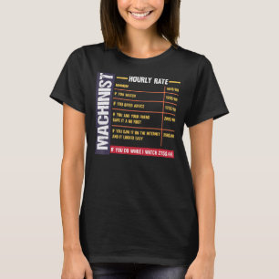 Machinist Hourly Rate T T-Shirt