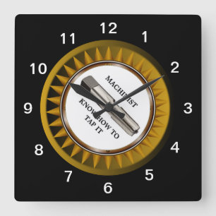 Machinist know how to tap it Wall Clock