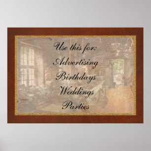 Machinist - Lathe - A long lathe Poster