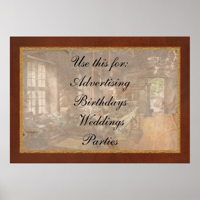 Machinist - Lathe - A long lathe Poster (Front)