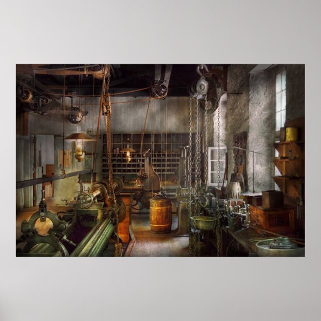 Machinist - Lathes - Machinists paradise Poster (Front)