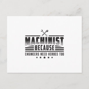 Machinist Machine CNC Machinist Funny Gift Idea Postcard