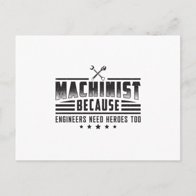 Machinist Machine CNC Machinist Funny Gift Idea Postcard (Front)
