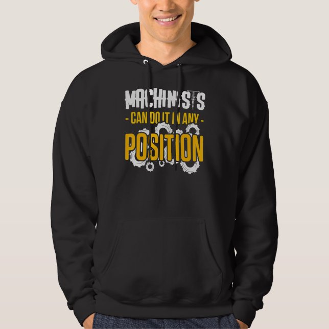 Machinist Machine Operator Machining 2 Hoodie (Front)