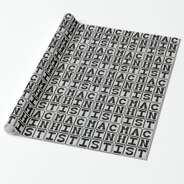 Machinist, Machine Operator Wrapping Paper (Unrolled)