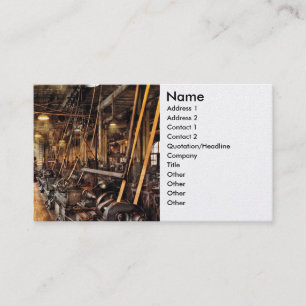 Machinist - Machine Shop Circa 1900's Business Card