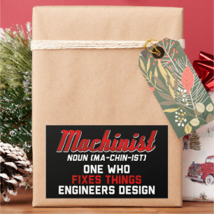 Machinist Noun Machinist Meaning engineer Gifts Rectangular Sticker