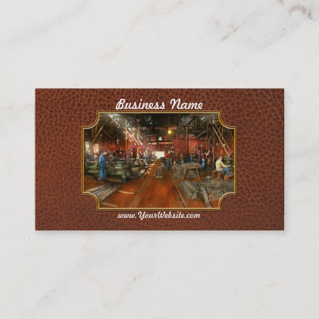 Machinist - Pumping out parts 1905 Business Card (Front)