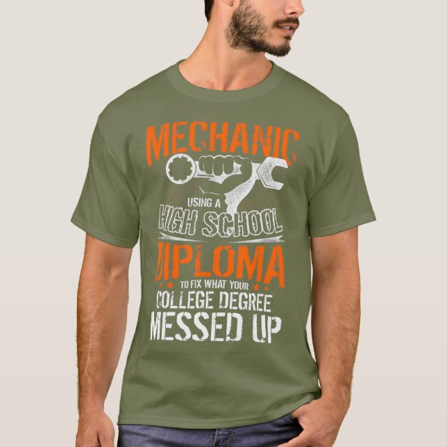 Machinist Tee Mechanic Using A High School (Front)