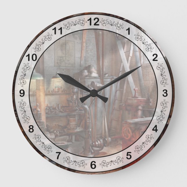 Machinist - The modern workshop Large Clock (Front)