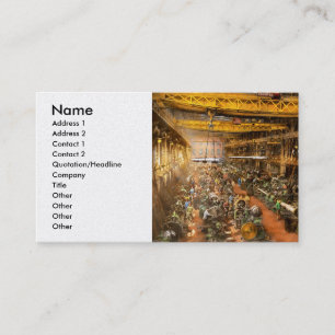 Machinist - War - At the cannon factory 1917 Business Card