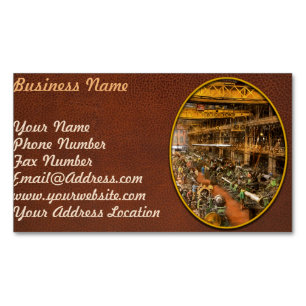 Machinist - War - At the cannon factory 1917 Magnetic Business Card
