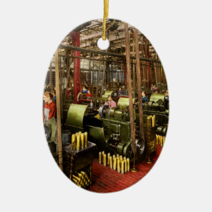 Machinist - War - Belts and Bombs 1916 Ceramic Tree Decoration