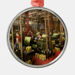 Machinist - War - Belts and Bombs 1916 Metal Tree Decoration