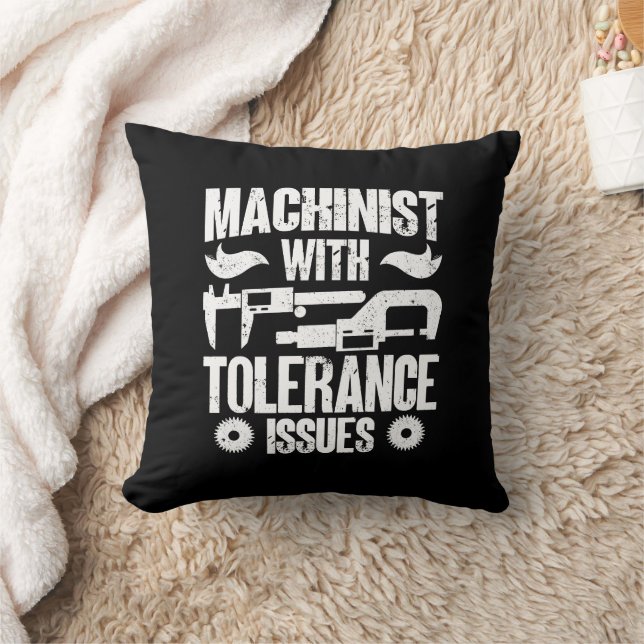 Machinist With Tolerance Issues Machine Operator  Cushion (Blanket)