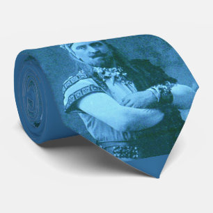 macho macho man print - blue tie