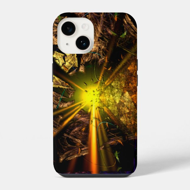 Machu Picchu 3D Optical Illusion Fractal iPhone Case (Back)