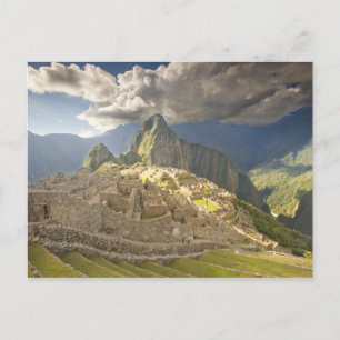 Machu Picchu, ancient ruins, UNESCO world 2 Postcard