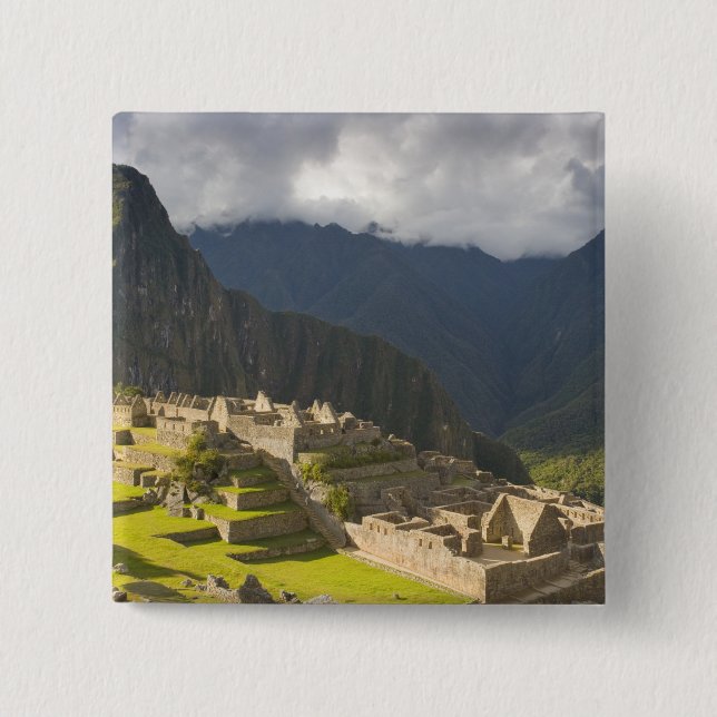Machu Picchu, ancient ruins, UNESCO world 4 15 Cm Square Badge (Front)