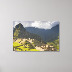 Machu Picchu, ancient ruins, UNESCO world 4 Canvas Print