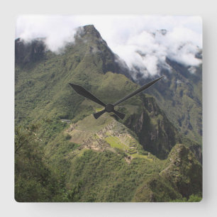 Machu Picchu bird's eye view clock