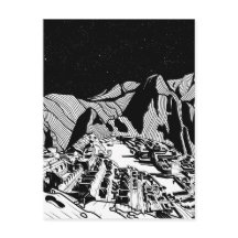 Machu Picchu black and white landscape