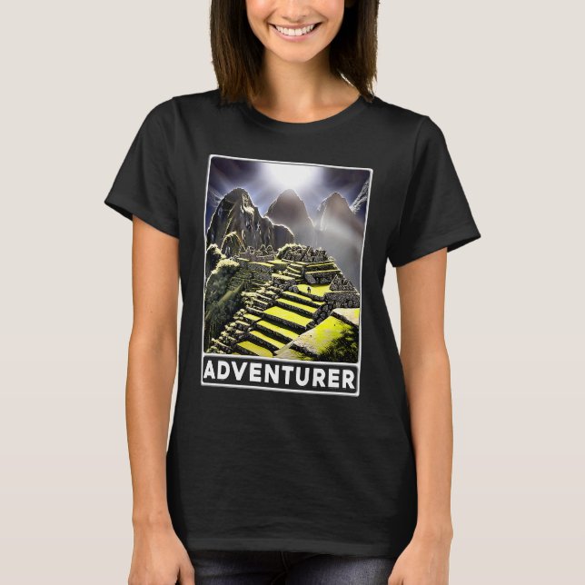 Machu Picchu Cordillera Peru Adventurer T-Shirt (Front)