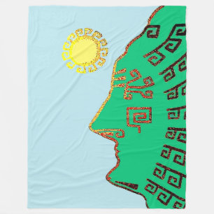 Machu Picchu Cusco Peru Drawing Fleece Blanket