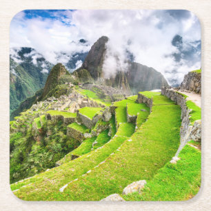Machu Picchu, Cusco - Peru Square Paper Coaster