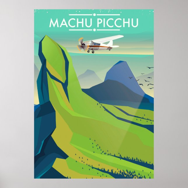 machu picchu Flight travel poster (Front)