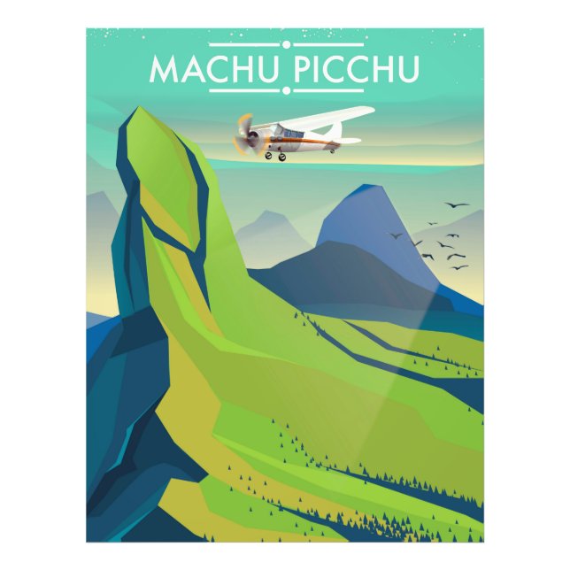 machu picchu Flight travel poster (Front)