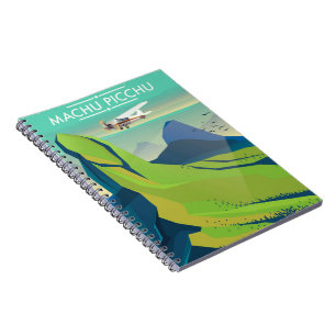 machu picchu Flight travel poster Notebook