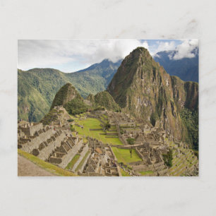 Machu Picchu, inca city in Peru postcard