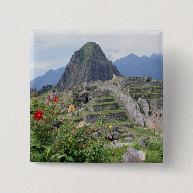 Machu Picchu, Peru 15 Cm Square Badge (Front)