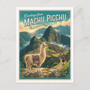 Machu Picchu, Peru Aguas Calientes Postcard