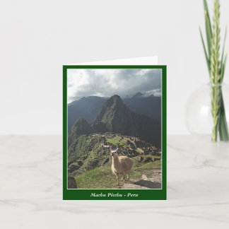 Machu Picchu Peru - Blank Card