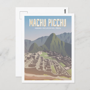 Machu Picchu Peru Famous Travel Place Postcard