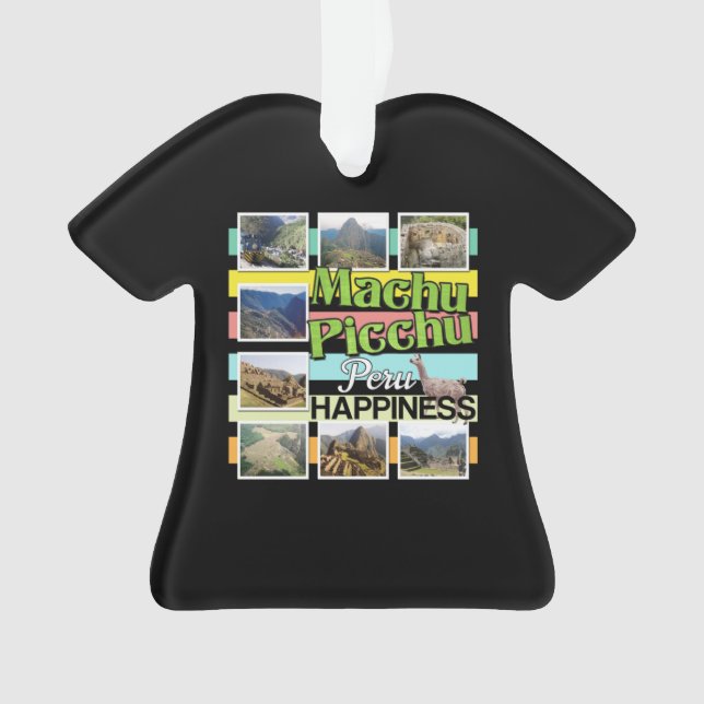 Machu Picchu Peru Happiness Ornament (Front)