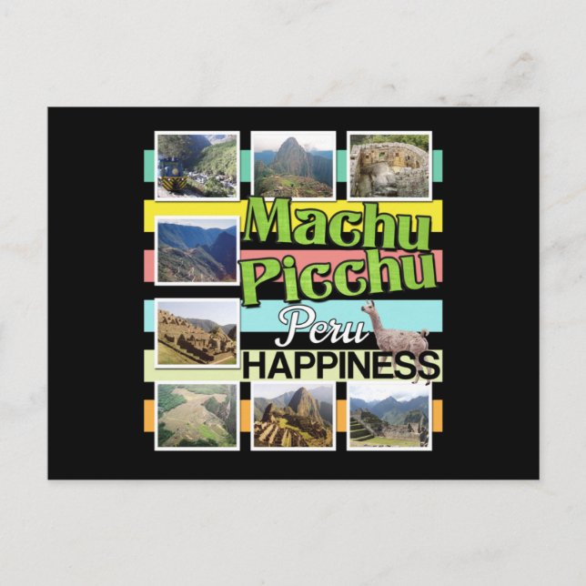Machu Picchu Peru Happiness Postcard (Front)