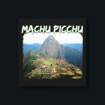 Machu Picchu Peru - Huayna Picchu Mountain Canvas Print<br><div class="desc">Machu Picchu, Peru - Peruvian photography art. Historical end of the Inka Trail scenic view with Wyna Picchu, Huayna Picchu mountain towering over ancient Inca city ruins. > Travel memorabilia for tourist, volunteer traveller, tour guide or backpacker hiking the Inca Trail. > Customisable: Add your own custom name or text....</div>