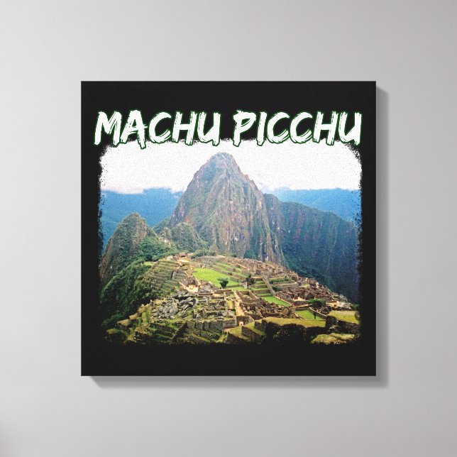 Machu Picchu Peru - Huayna Picchu Mountain Canvas Print (Front)
