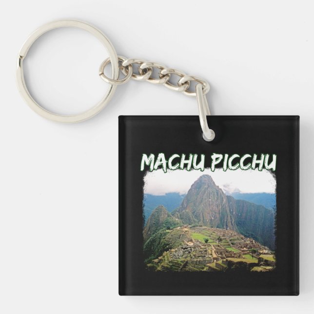 Machu Picchu Peru - Huayna Picchu Mountain Key Ring (Front)
